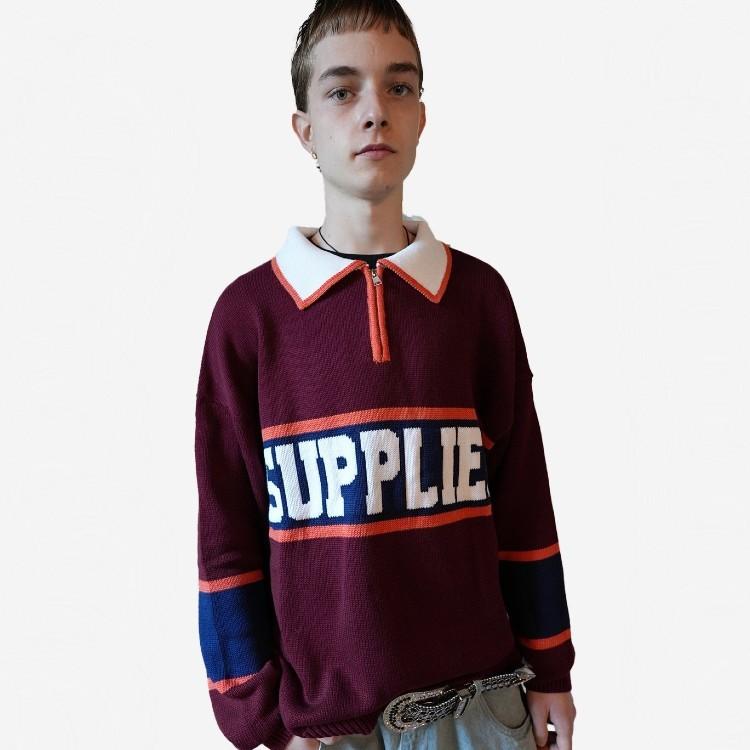 SUPPLIER サプライヤー NEW COLLEGE LOGO KNIT ニット メンズ レディース ユニセックス カジュアル ストリート ロゴ |  | 08