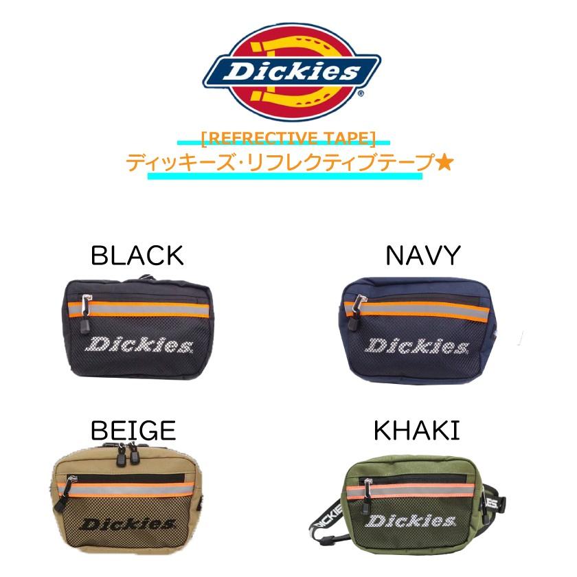 ディッキーズ Dickies ウエストバッグ ミニ  ショルダー カバン バッグ 斜め掛け 光る 軽量 ボディバッグ メンズ レディース ユニセックス 黒 アウトドア 肩掛け | Dickies | 01