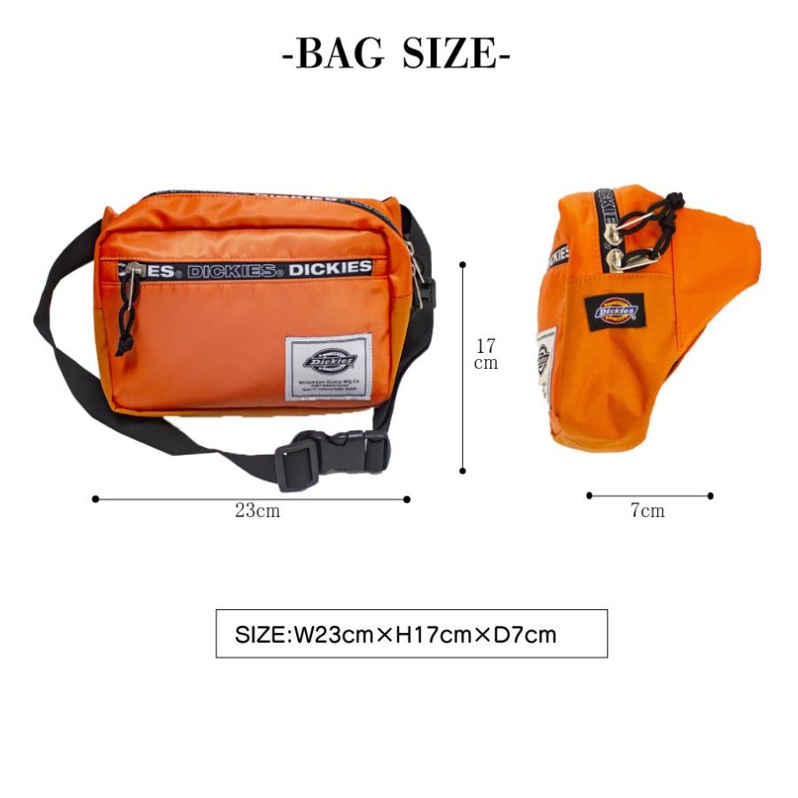 Dickies ディッキーズ LOGO ZIP WAIST BAG メンズ レディース 男女兼用 ユニセックス ロゴジップウエストバッグ 4色 ショルダーバック 男女兼用 ウエストポーチ | Dickies | 04