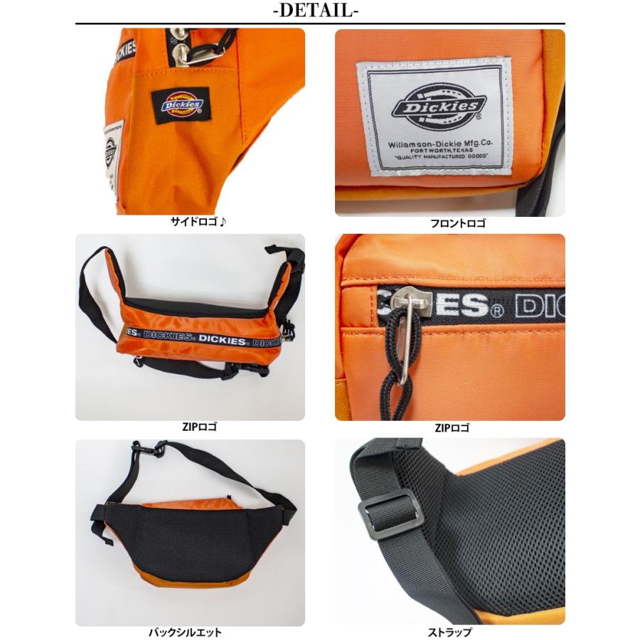 Dickies ディッキーズ LOGO ZIP WAIST BAG メンズ レディース 男女兼用 ユニセックス ロゴジップウエストバッグ 4色 ショルダーバック 男女兼用 ウエストポーチ | Dickies | 05