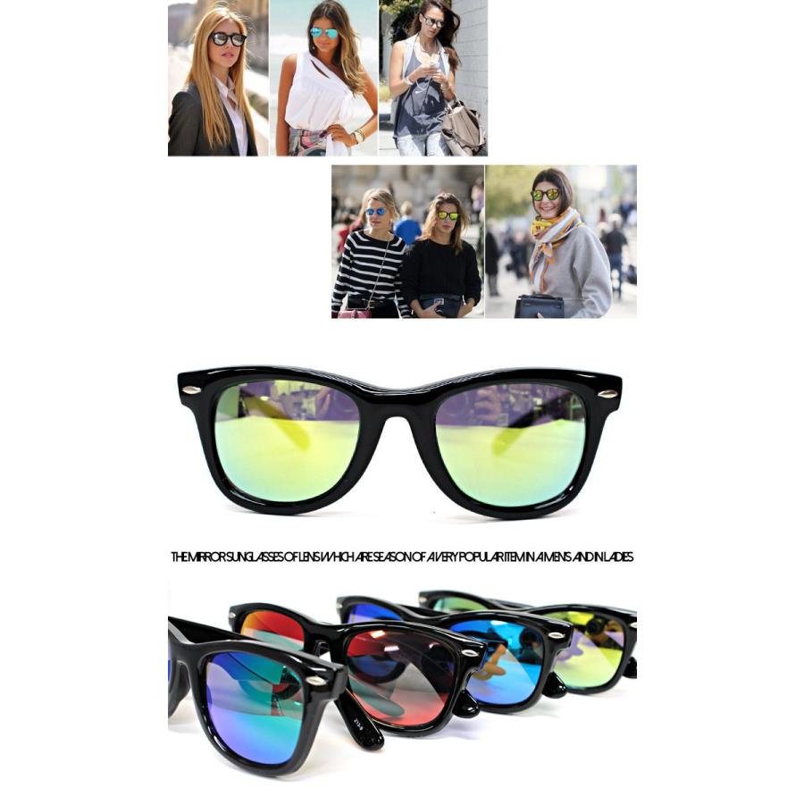 ミラーサングラス サングラス ウェリントン メンズ レディース アイウェア |  | 01