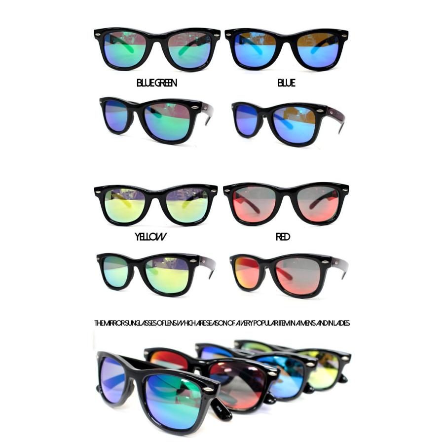 ミラーサングラス サングラス ウェリントン メンズ レディース アイウェア |  | 02