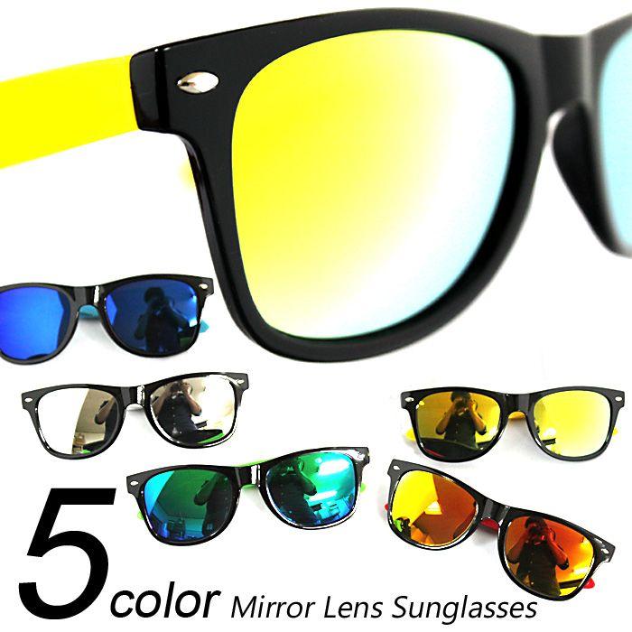 ミラーサングラス ブルーミラーウェリントン型 | 