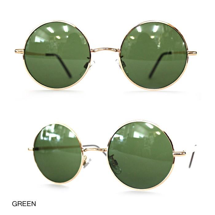 ゴールド細フレーム丸型サングラス ラウンド サングラス レディース グリーン ブラウン メンズ |  | 01