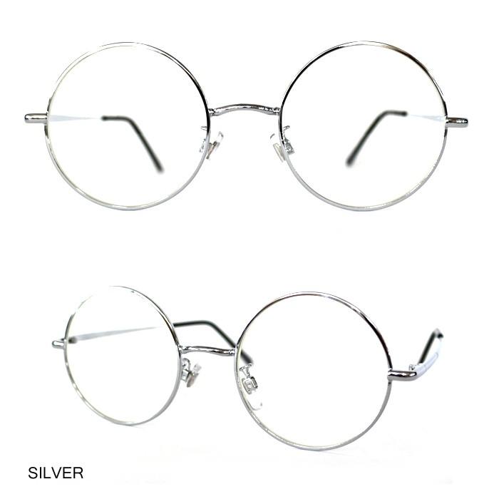 丸型メガネ 伊達メガネ おしゃれメガネ/ブラック/シルバー/ゴールド |  | 01