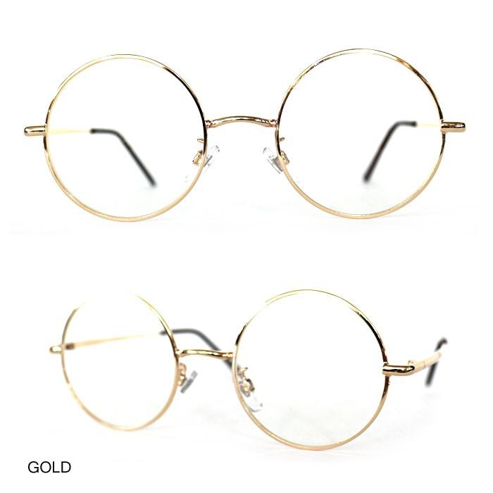 丸型メガネ 伊達メガネ おしゃれメガネ/ブラック/シルバー/ゴールド |  | 02