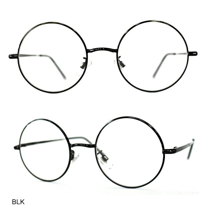 丸型メガネ 伊達メガネ おしゃれメガネ/ブラック/シルバー/ゴールド |  | 03