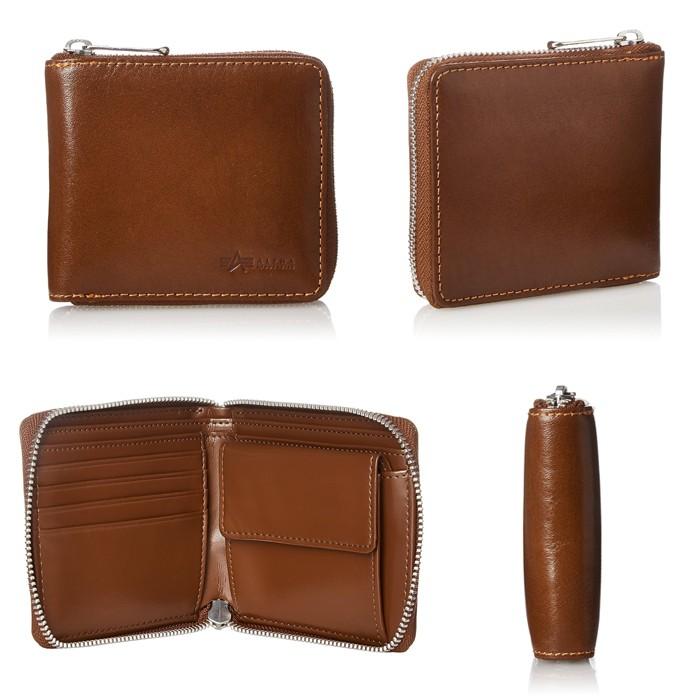 ALPHA INDUSTRIES アルファインダストリーズ イタリアンレザー 二つ折り財布 革 ウォレット 男性 財布 | Alpha Industries | 01