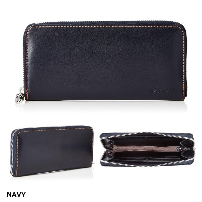 ALPHA INDUSTRIES アルファ インダストリーズ 財布 イタリアンレザー ラウンドファスナー 長財布 メンズ レザー ウォレット | Alpha Industries | 03