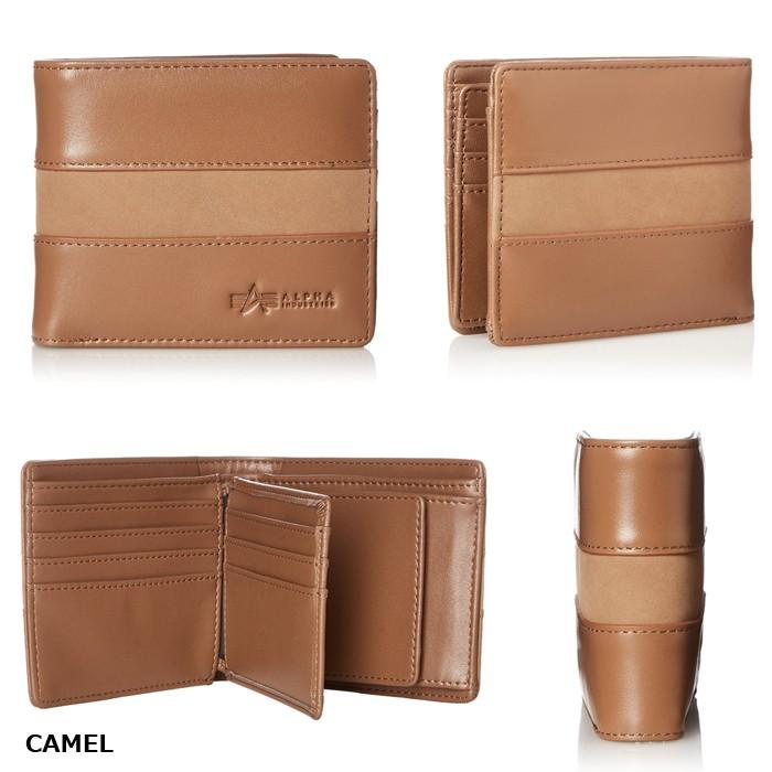 ALPHA INDUSTRIES アルファ インダストリーズ 牛革 二つ折り財布 メンズ 財布 ウォレット 革 レザー | Alpha Industries | 01