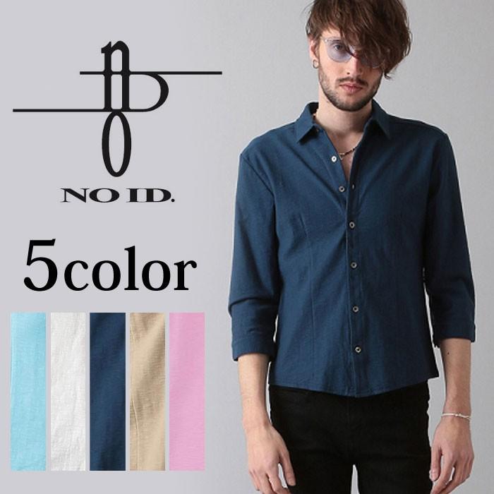 NO ID ノーアイディー Cスラブ天竺7分袖SH シャツ 7分袖 コットン