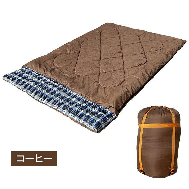 二人用シュラフ 寝袋 封筒型 キャンプ用品 車中泊 グッズ 防寒 アウトドア 収納 防災 臨時 布団 新生活 冬用 洗える コンパクト 子供 添い寝  かわいい 3kg |  | 13