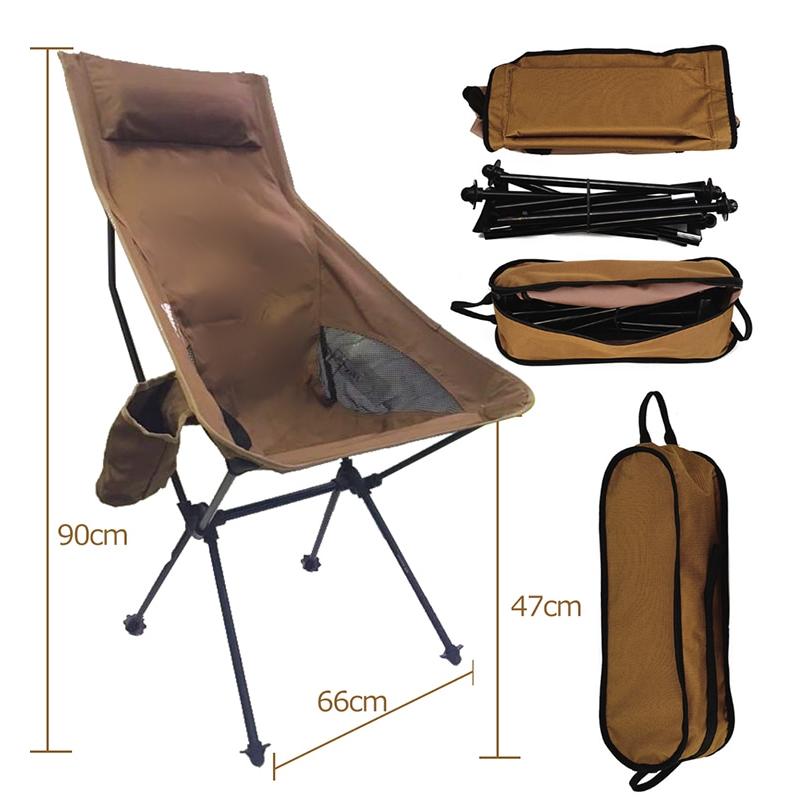 ハイバックアウトドアチェア 軽量 椅子 いす キャンプ 海 山 川 レジャー 休憩 収納バッグ付き アウトドア BBQ コンパクト |  | 13