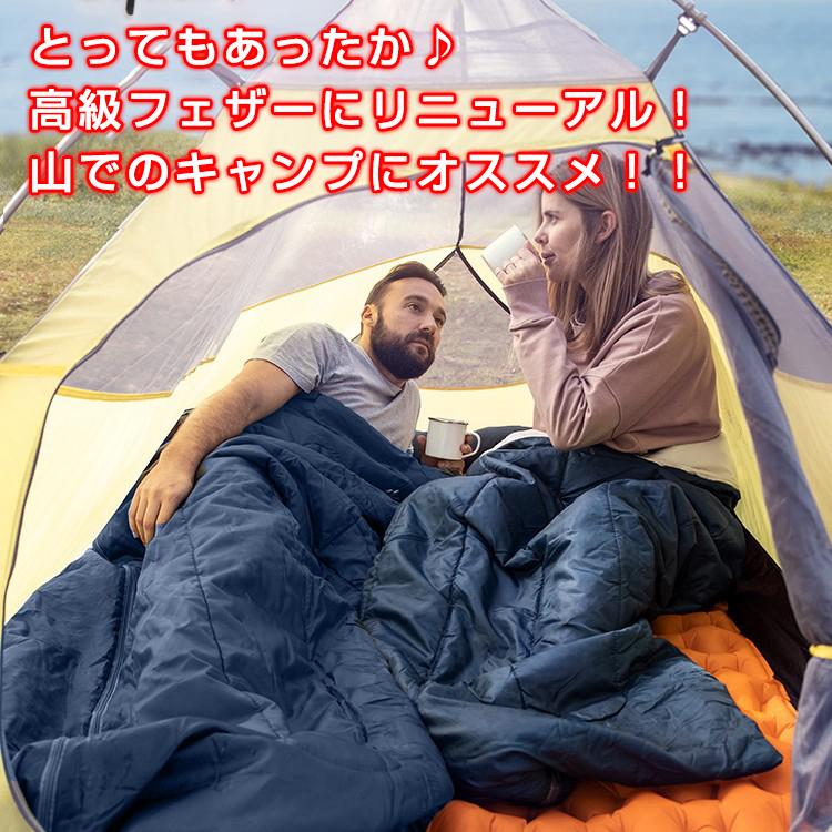 冬用寝袋 2.6kg アウトドア キャンプ 登山 車中泊 ツーリング シュラフ 綿素材 フェザー 洗える 連結可能 封筒型 釣り |  | 01