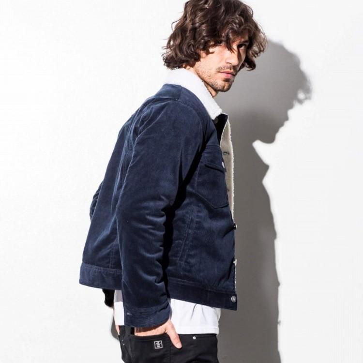 SALE50%OFF AZ by junhashimoto エーゼイ バイ ジュンハシモト アコーデュロイジャケット(ベージュ/ネイビー) ボアジャケット |  | 04