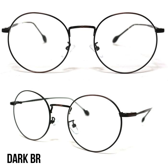 ダテメガネ ボストン 伊達メガネ 丸型 細フレーム メンズ レディース |  | 01
