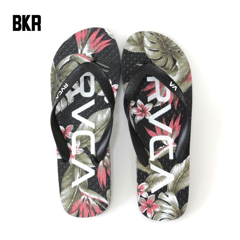 RVCA ルーカ TRENCH TWN 3 SANDAL ビーチサンダル メンズ カジュアル スポーツ ビーサン シンプル ロゴ ギフト 花柄 ボタニカル ネイビー 紺 | RVCA | 01