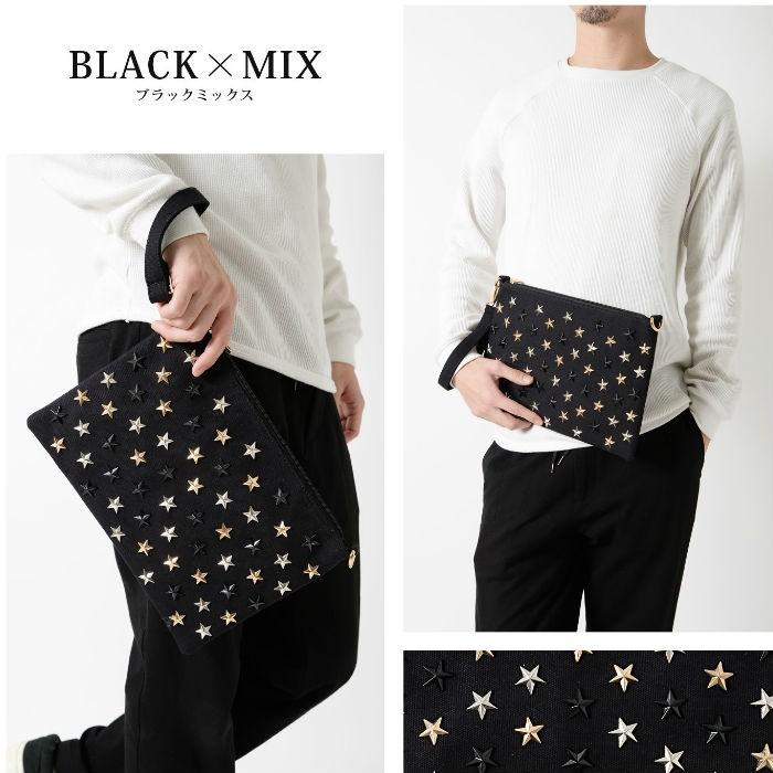 星スタッズクラッチバッグ 手持ち 鞄 カバン ユニセックス 男女兼用 BITTER系 ビター系 |  | 01