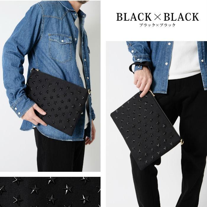 星スタッズクラッチバッグ 手持ち 鞄 カバン ユニセックス 男女兼用 BITTER系 ビター系 |  | 02