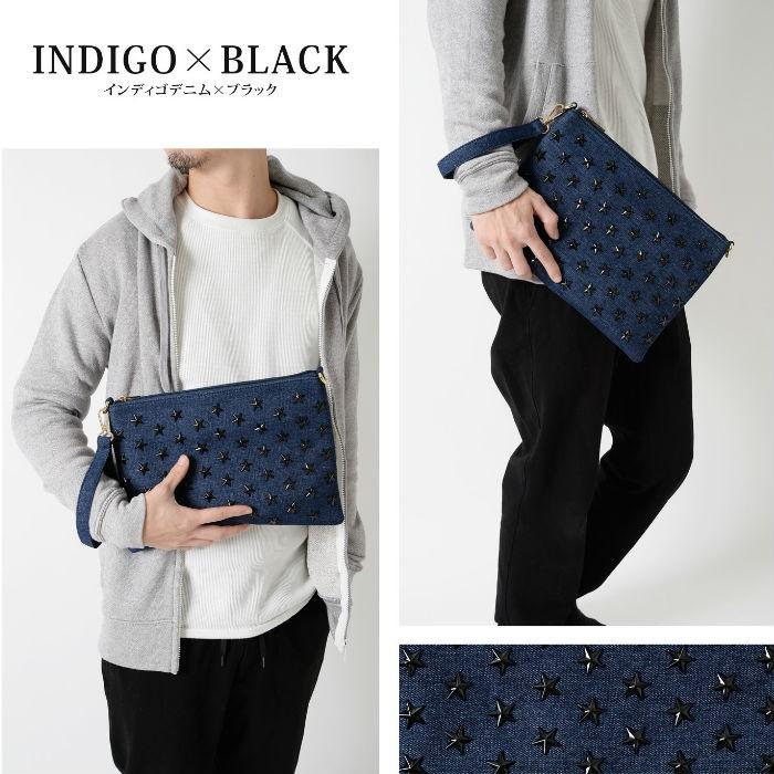 星スタッズクラッチバッグ 手持ち 鞄 カバン ユニセックス 男女兼用 BITTER系 ビター系 |  | 04