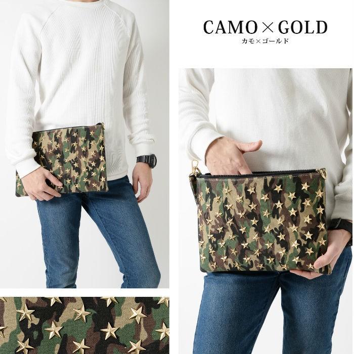 星スタッズクラッチバッグ 手持ち 鞄 カバン ユニセックス 男女兼用 BITTER系 ビター系 |  | 05