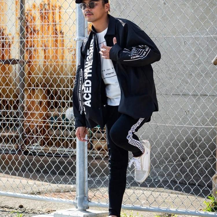 【SALE50%OFF】163 イチロクサン プリントデザイン ビッグ シャツ メンズ トップス |  | 08