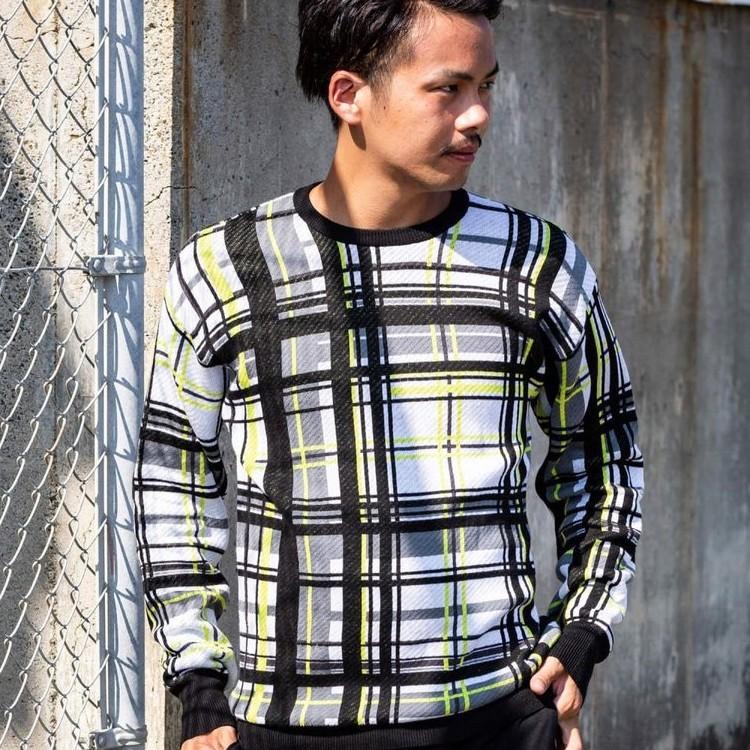 SALE50%OFF 163 イチロクサン ビッグチェック ニット プルオーバー フーディー ニットセーター メンズ パーカー |  | 05