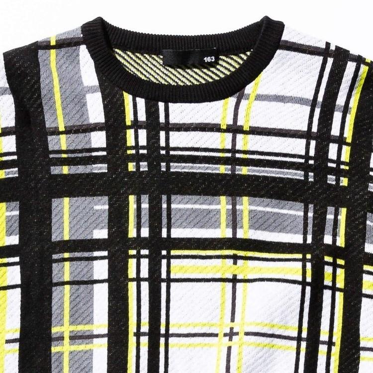 SALE50%OFF 163 イチロクサン ビッグチェック ニット プルオーバー フーディー ニットセーター メンズ パーカー |  | 08