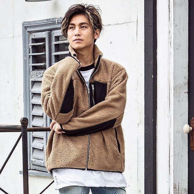 SALE44%OFF】163(イチロクサン) ボアフリースブルゾン(ベージュ