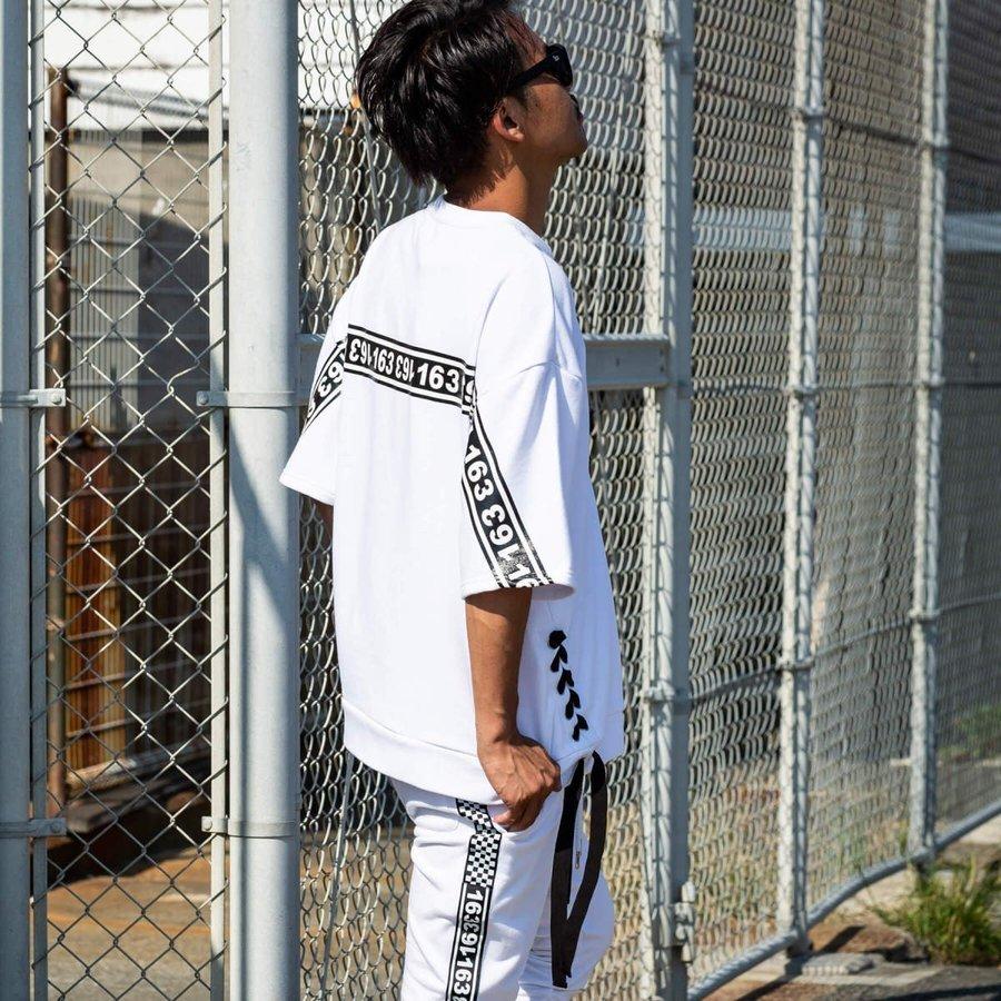 【SALE60%OFF】163 イチロクサン レースアップ スウェット ビッグ オーバーサイズ メンズファッション ユニセックス 半袖スウェット おしゃれ |  | 03