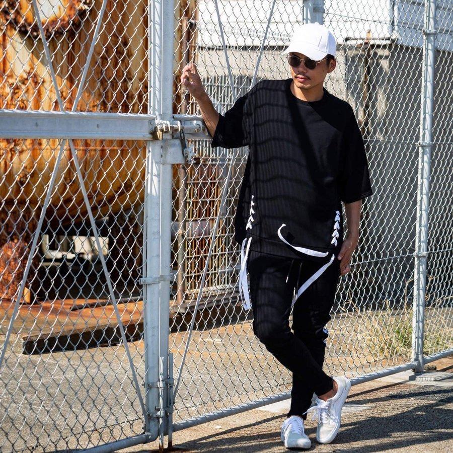 【SALE60%OFF】163 イチロクサン レースアップ スウェット ビッグ オーバーサイズ メンズファッション ユニセックス 半袖スウェット おしゃれ |  | 06