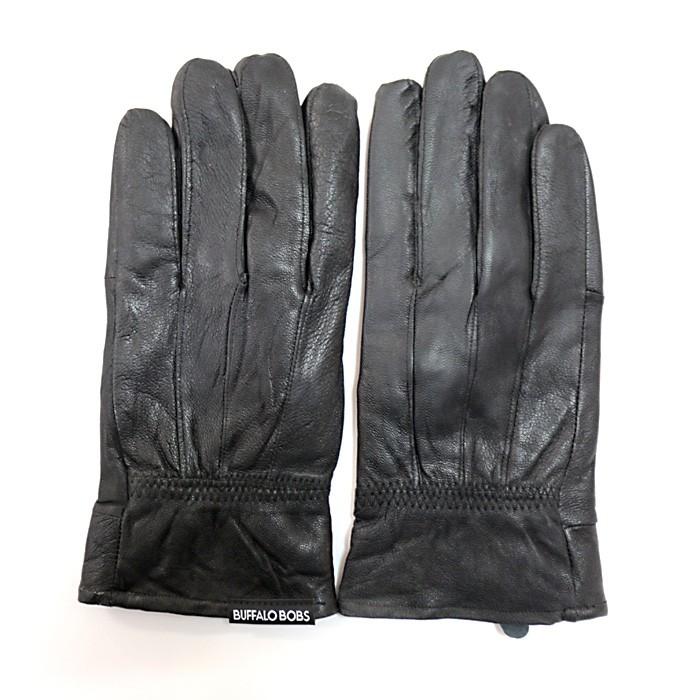 BUFFALOBOBS バッファローボブズ 手袋 レザーグローブ/ブラック