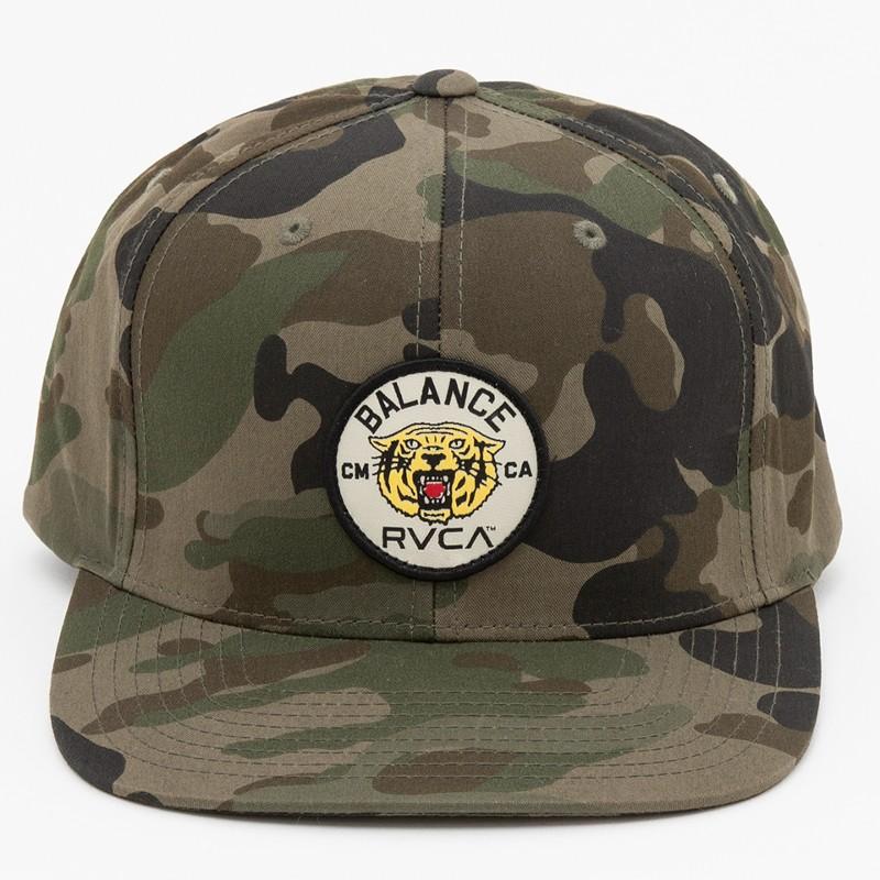 RVCA ルーカ ワッペンカモフラージュキャップ 帽子 スナップバック