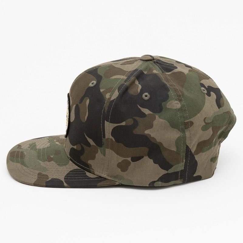 RVCA（ルーカ） ワッペンカモフラージュキャップ 帽子 スナップバック