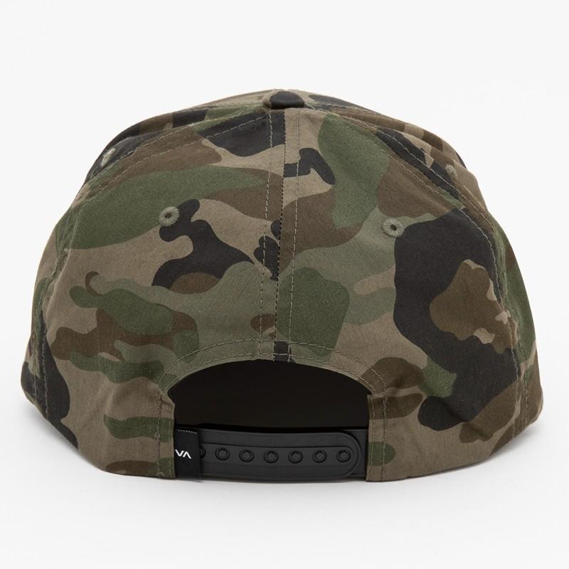 RVCA ルーカ ワッペンカモフラージュキャップ 帽子 スナップバック フリーサイズ カジュアル ストリート スポーツ 迷彩 カモフラ ユニセックス | RVCA | 05