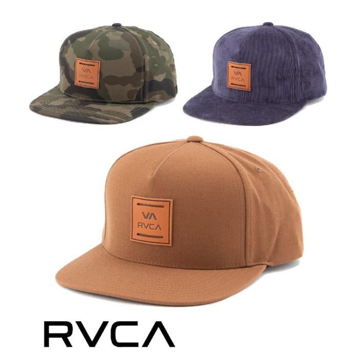 RVCA ルーカ ロゴレザーパッチストレートキャップ 帽子 スナップバック フリーサイズ カジュアル ストリート スポーツ ユニセックス | RVCA