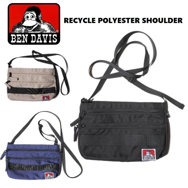 BEN DAVIS ベンデイビス RECYCLE POLYESTER SHOULDER ショルダーバッグ ボディバッグ サコッシュ ロゴ コンパクト カジュアル ギフト プレゼント | BEN DAVIS ORIGINALS | 01