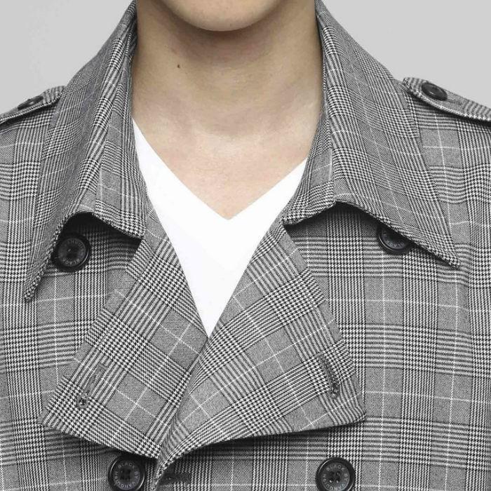 [70%OFF SALE]ブラックバイヴァンキッシュ Black by VANQUISH グレンチェック オーバーサイズ トレンチコート ジャケット メンズ アウター |  | 05