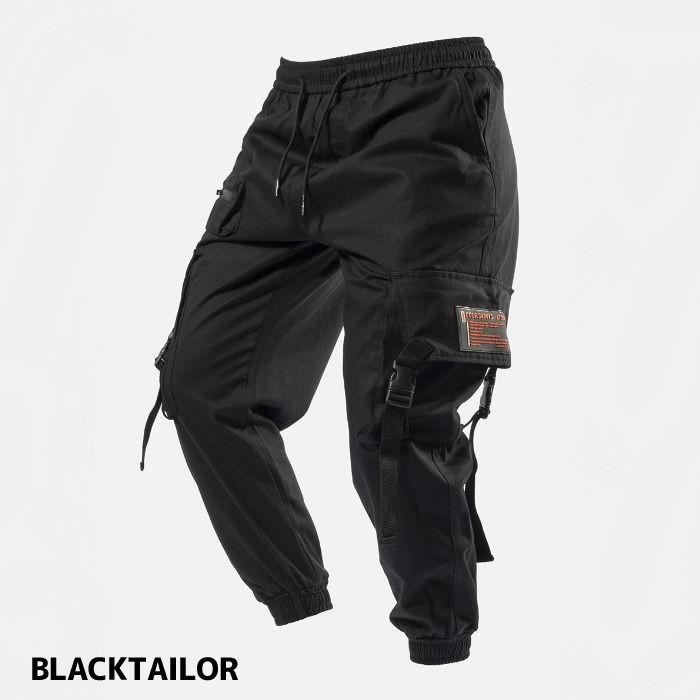 BLACK TAILOR ブラックテイラー C16 CARGO スト系 ストリート メンズ カーゴパンツ ジョガーパンツ メンズファッション 黒 | 