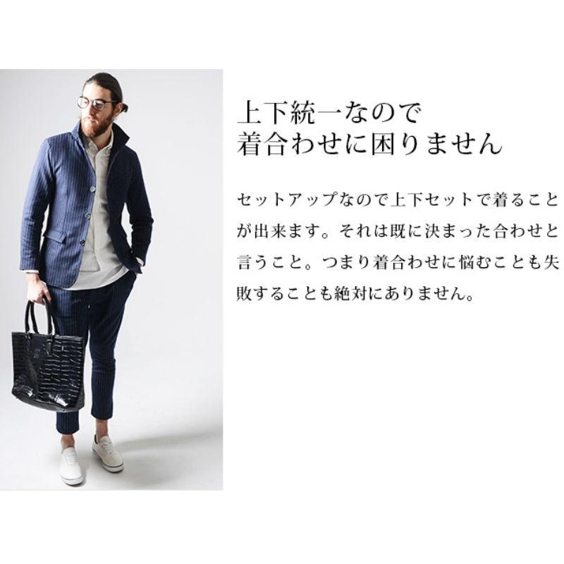 再入荷 slowGan スローガン ストライプセットアップ ジャケット