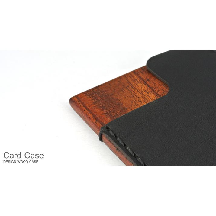 for card case 06 木と革のカード入れ 木製品 革製品 日本製 ハンドメイド 無塗装 メンズ 名刺入れ 父の日 クリスマス 誕生日 進学祝 就職祝 新築祝 プレゼント | 