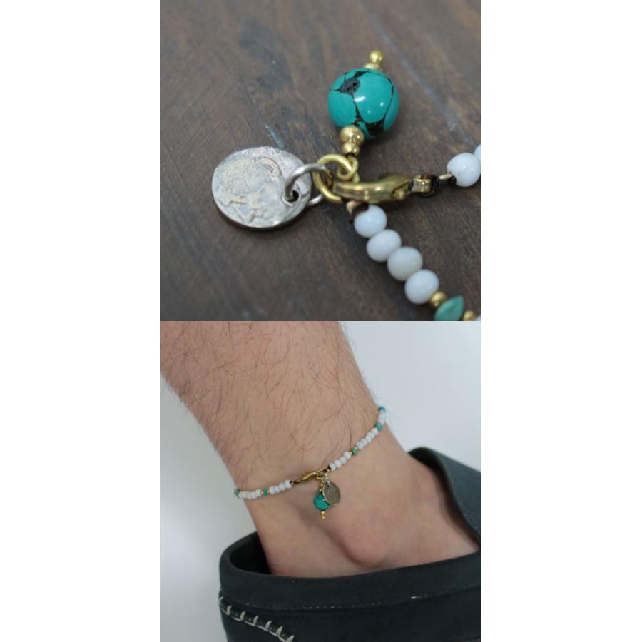 NORTH craft ノースクラフト コインチャーム付きシードビーズアンクレット |  | 02