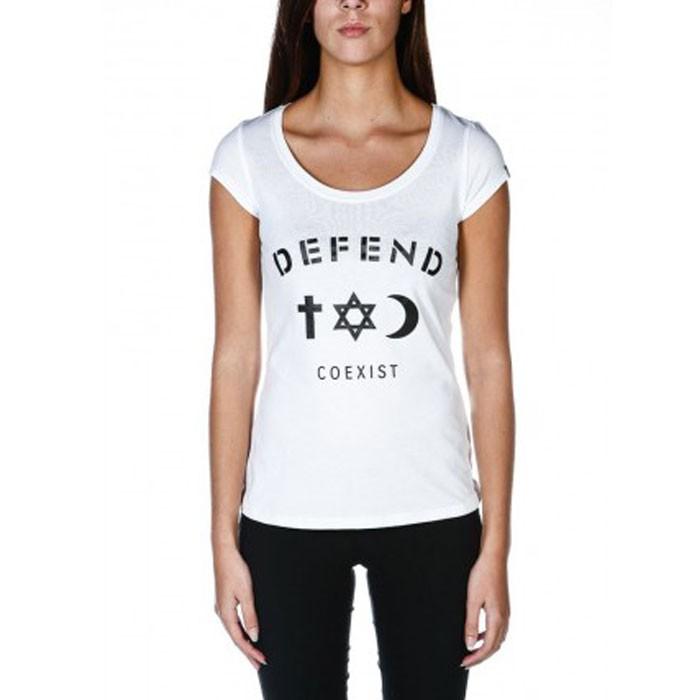DEFEND PARIS ディフェンド パリス co-basic Tシャツ レディース  半袖 ブラック ホワイト |  | 01