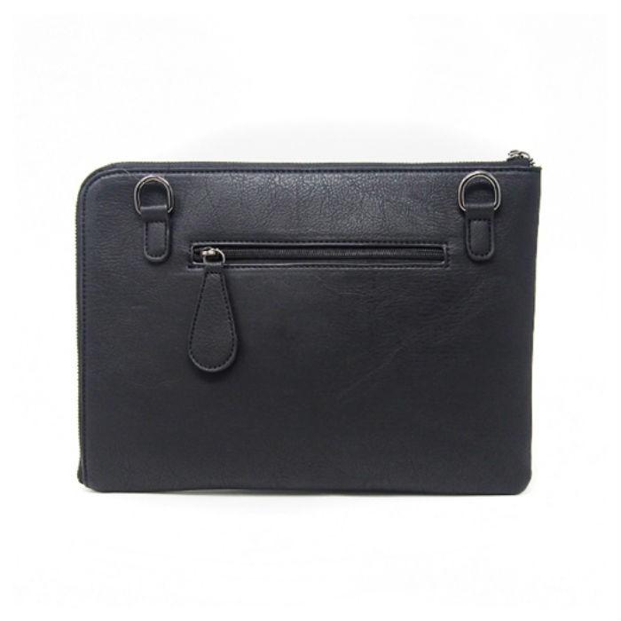 Diavlo ロゴ型押しクラッチバッグ シンプル ブラック バッグ メンズ レディース |  | 02