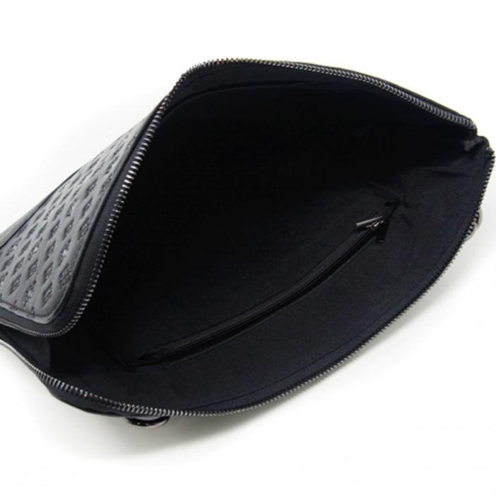 Diavlo ロゴ型押しクラッチバッグ シンプル ブラック バッグ メンズ レディース |  | 04