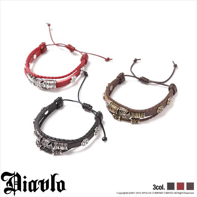 ディブロ Diavlo ブレスレット クロストリプルレザーブレス dws1412 | 