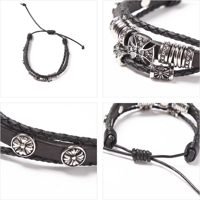 ディブロ Diavlo ブレスレット クロストリプルレザーブレス dws1412 |  | 02