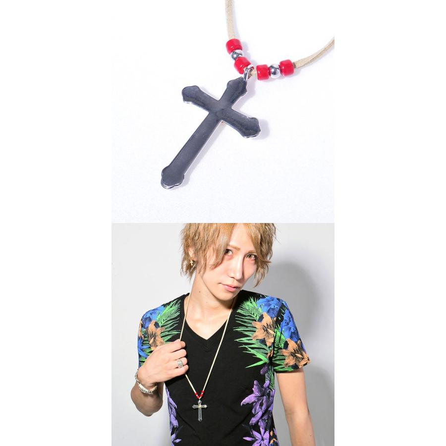 Diavlo ディアブロ クロスビーズ革紐ネックレス ゴールド メンズ |  | 02