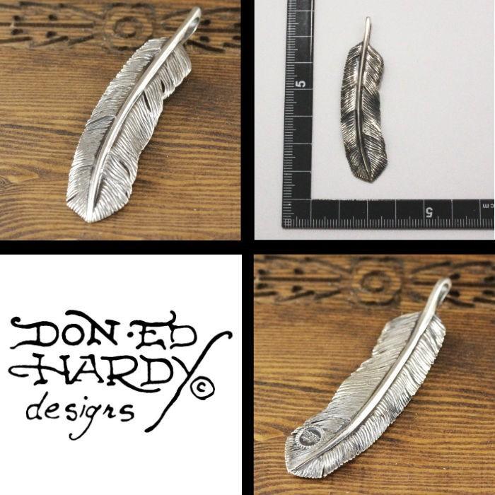EdHardy エドハーディー フェザーネックレス ペンダントトップ フェザー シルバー 925 ネックレス メンズ レディース |  | 03