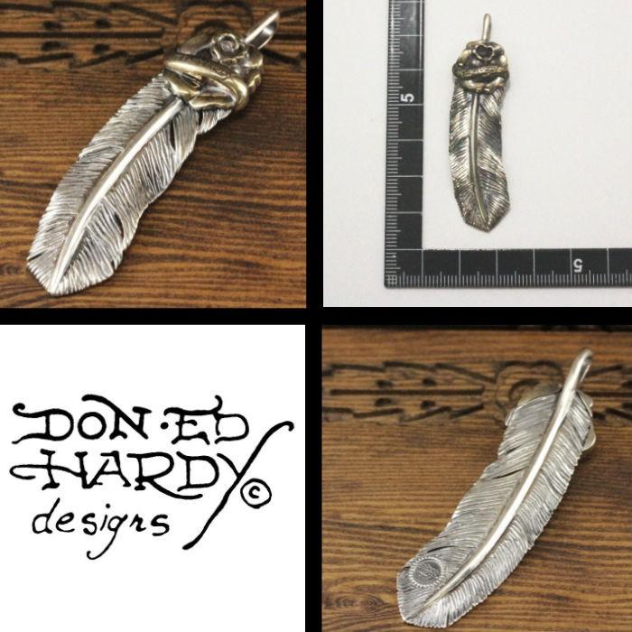 EdHardy エドハーディー フェザーネックレス ペンダントトップ EDFE-005 ユニセックス メンズ レディース プレゼント シルバー |  | 03